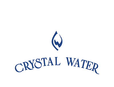 Crystal Water Logo branding clean design graphic design icon logo minimal