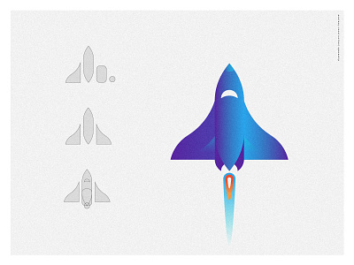 𝘈 𝘚𝘱𝘢𝘤𝘦 𝘖𝘥𝘺𝘴𝘴𝘦𝘺 𝘐𝘐 construction crypto icon iconography illustraion minimal process sky space spaceship vector