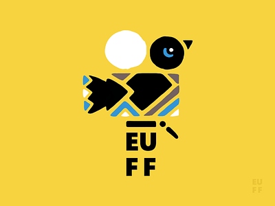 European Film Festival bird film festival letter pattern projector sun type yellow
