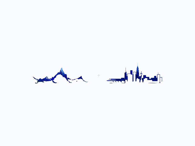 Mountain + City blue brand identity cold finnland geography ice illustration ink mountain nature north water color