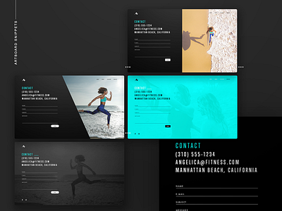 Artboard Snippet - Contact contact page contrast fitness interface minimal nutritionist personal trainer process user user interface vibrant web design