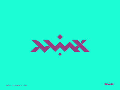 A.W.X - Be Ready. brand logo logotype symetric
