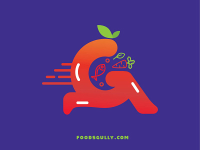 Foods-Gully : Identity Design app branding design graphic design icon illustration illustrator logo typography web