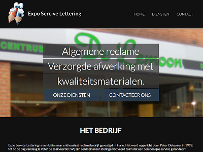 Expo Servive Lettering black dark site web website