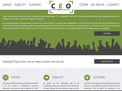 Creative Event Organization clean client flat site website