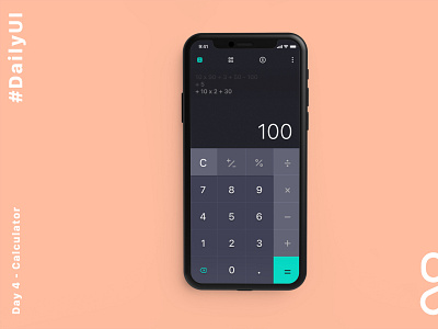 Daily UI Challenge - Day 4 - Calculator dailyui dailyui004 dailyuichallenge design