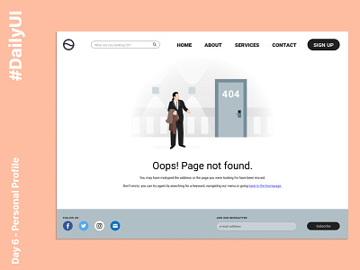 Daily UI challenge day 8 - Page 404 404 error 404 page dailyui dailyui 008 dailyuichallenge design