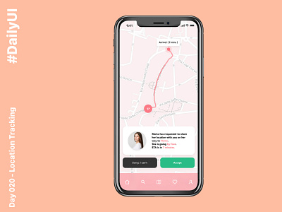 Daily UI Challenge day 20: Location Tracking dailyui dailyuichallenge ui