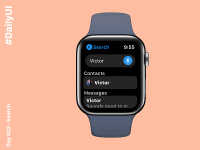 Daily UI challenge day 22 - Search dailyui dailyuichallenge search watchos