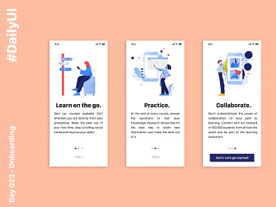 Daily UI Challende day 23 - Onboarding app dailyui dailyuichallenge ui