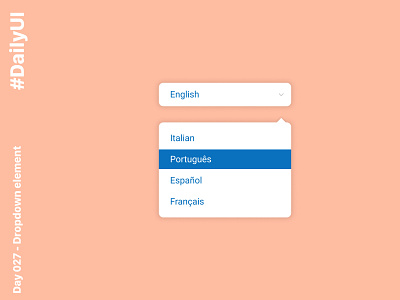 Daily UI Challenge day 27 - dropdown element