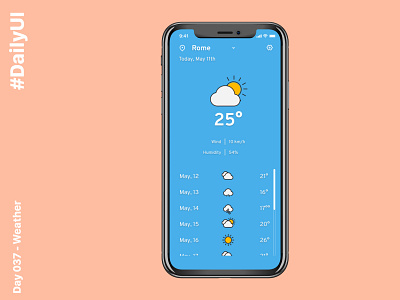 Daily UI challenge Day 37 - Weather