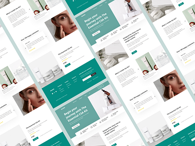 Cosmetic Product Landing Page beauty case study cosmetic product design figma landing page ui web design