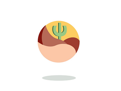 Floating desert circle desert design floating graphicdesign illustrator shadow vectorized