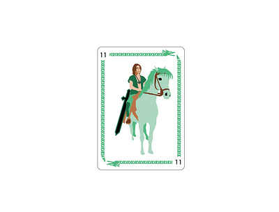 Spanish card card cartoon design fantasy film game horse horserider illustration illustrator neverendingstory sword vector