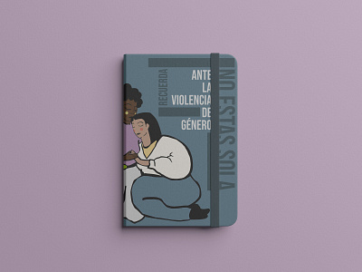 Notebook "you are not alone" design illustration illustrator mockup notebook typography vector women