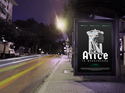 The new Alice alice in wonderland cinema poster future mockup photoshop poster poster design road