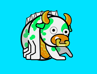 Momoo the Sea Cow fanart icon logo luffy manga oda one piece