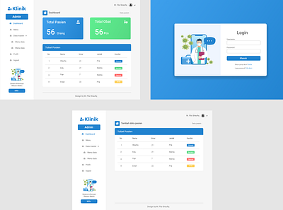 Dashboard Admin Klinik full branding dashboard app dashboard design design health health app illustration ui ux web