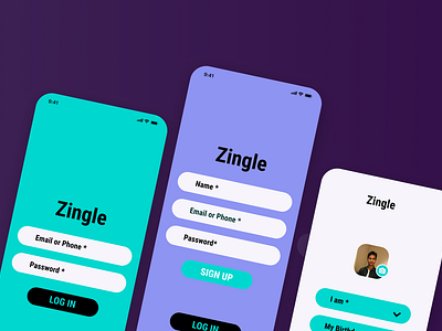 Zingle On-Boarding Screens