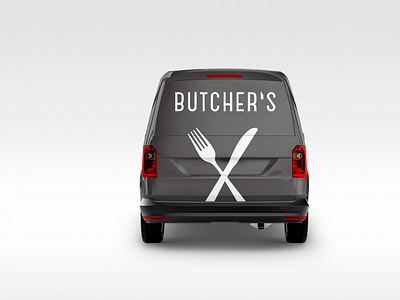 Car sticker design branding butchers car graphic design sticker