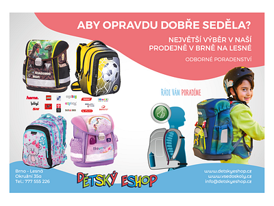 Kids backpack product flyer A5