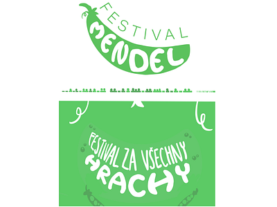 Mendel festival visual concept design draw drawing festival graphic design illustration logotype peas typography