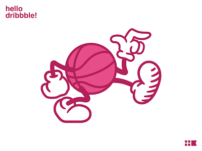 Hello Dribbble! hello dribbble illustration mascot