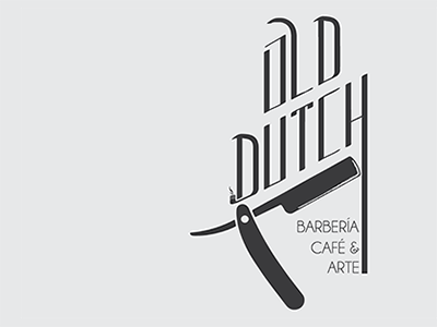 Old Dutch, Barber & Coffee Shop. barber barbershop branding coffee shop lettering logo mark razor retro typo typography vintage