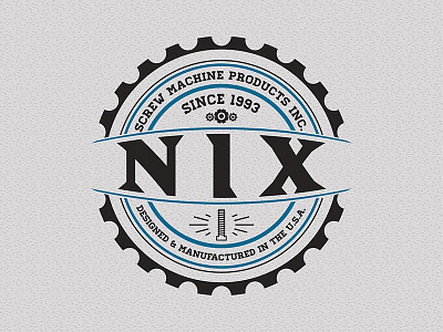 Nix logo mechanic motor retro rounded vector vintage