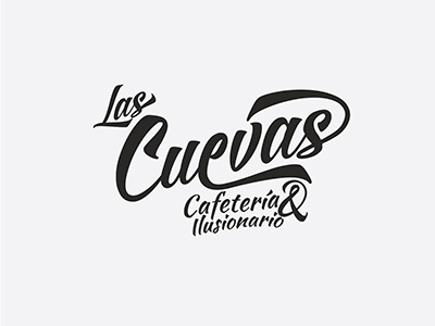 Las Cuevas coffee identity lettering logo logotype mark retro type typography vintage