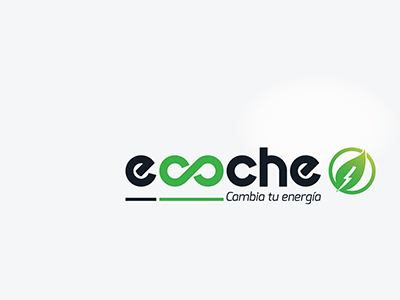 Ecoche, final logo brand car electric energy ev green logo logotype vehicle