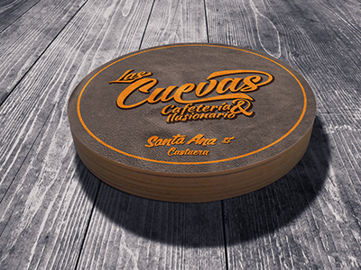 Coaster bar branding coaster handdraw letter lettering logo mockup retro vintage