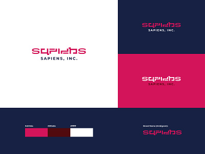 Sapiens Inc alternative ambigram design logo sapiens sapiens inc vector