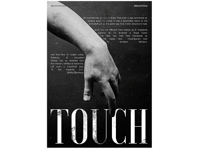 TOUCH abstract affiche art director blankposter blankposter.com challenge creative editorial design photoshop poster poster design typogaphy typographie visual art visual artist
