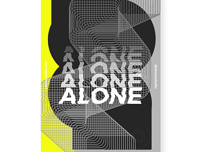Alone abstract baugasm bauhaus geometric geometry graphic design huion modern art poster poster design shapes typogaphy visual art visual design