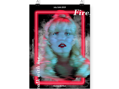 Fire, walk with me. abstract david lynch design neon photoshop poster poster design twin peaks visual art