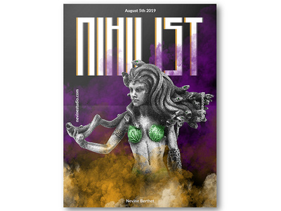 NIHILIST abstract bring me the horizon design graphicdesign greek god medusa modern poster mythology nihilist photoshop poster poster design song statue typogaphy