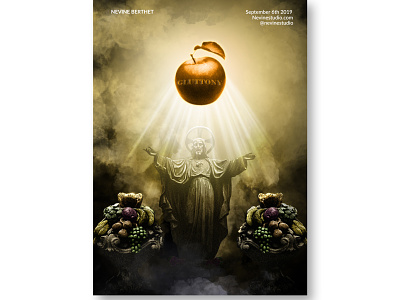 The Seven Deadly Sins: Gluttony abstract apple food gluttony jesus modernart modernism montage photo manipulation photomontage photoshop poster poster art poster design religious sevendeadlysins surreal visual art