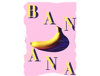 BANANA affiche art director banana banana leaf creative fruit fruits modern art music poster photoshop poster poster challenge poster design radiohead typogaphy typographic typographie vintage visual art visual artist