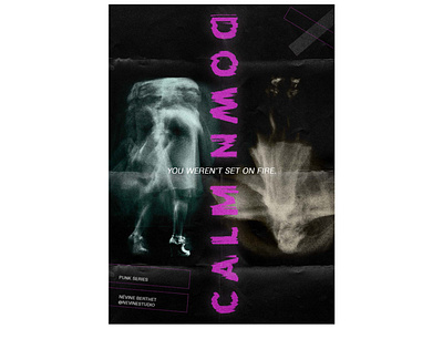 CALM DOWN abstract art director blackandwhite bold creative editorial editorial art editorial design modern photo manipulation photoshop poster poster design poster designer punk punk rock typographie typography visual artist