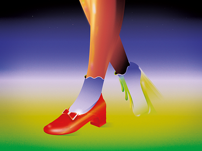 You're not in kansas anymore follow illustration illustrator oz photoshop shoes subscribe toxic vector wacom wizard of oz