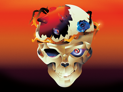 Skull Knight behilit berserk illustration illustrator photoshop skull vector wacom