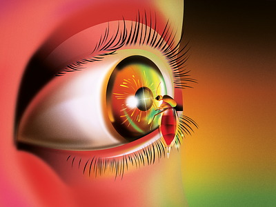 The Eye bug close eye illustration illustrator mosquito photoshop vector