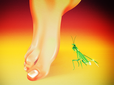 The Foot bug foot illustration illustrator insect mantis photoshop praying mantis prayingmantis step vector wacom