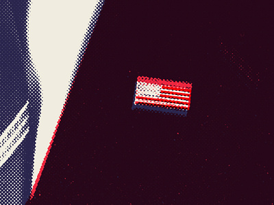 Political Poster Series Detail #1 american flag flag offset politics screenprint