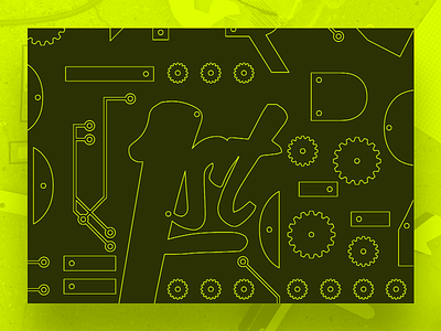 Prototype First circuit gears prototype typography