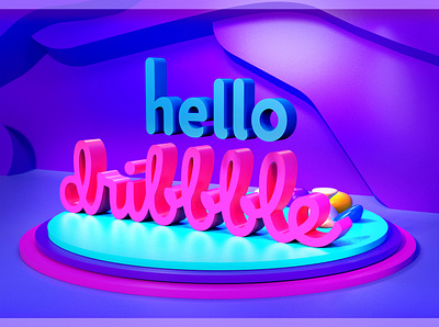 Hello Dribbble! 3d design graphic design illustration logo ui