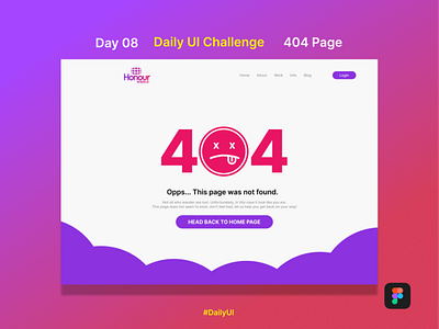 Day 08 (Daily UI Challenge) 404 PAGE app branding design graphic design illustration logo produc ui ux vector