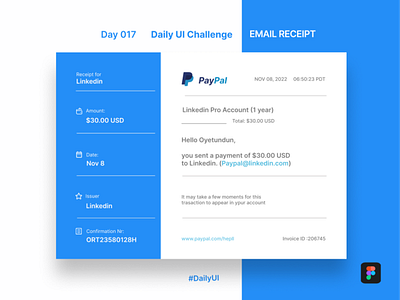 Day 017 daily UI Challenge (Email Receipt) app design graphic design produc ui ux
